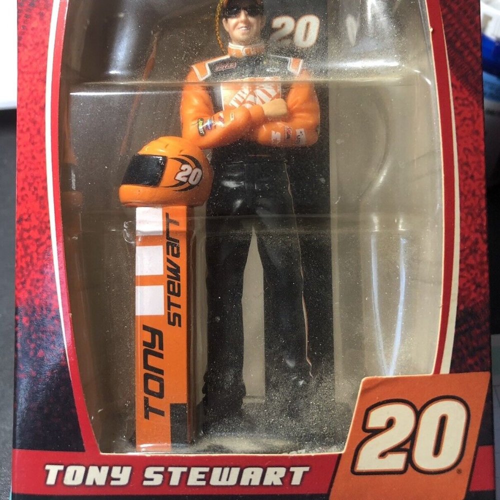 Tony Stewart NASCAR #20 Collectible Ornament Trevco Christmas New In Box DAD DAY